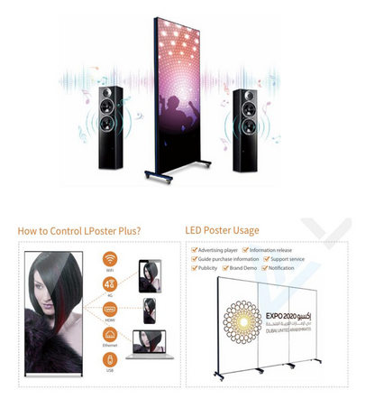 Indoor and outdoor LED advertising screen 2.5 pich. High gloss. 78.7402 height 27.5591 width.